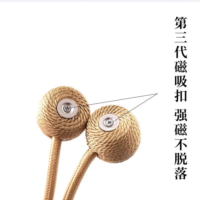 Elegant Magnetic Curtain Tiebacks – 2-Pack Decorative Polyester Buckle Clips for Effortless Style and Hold