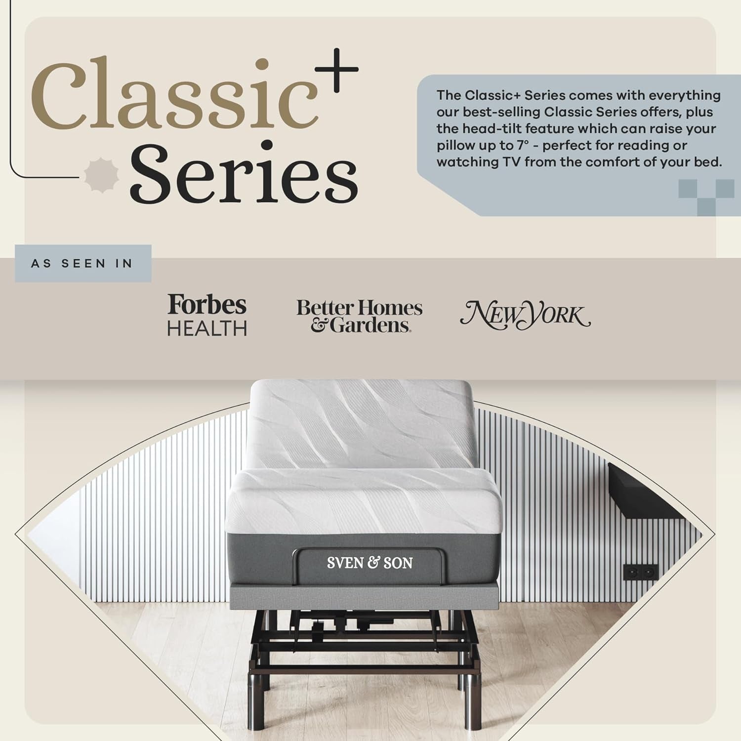 Classic plus (With Head-Tilt) Adjustable Bed Base (Frame) + 14 Inch Hybrid Spring Matt (Medium Soft), Head and Foot Lift, Massage, Under-Bed Lights, USB, Memory, Zero Gravity - Twin XL