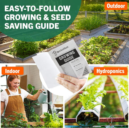 15,000 Heirloom Seeds Non-Gmo for Planting Vegetables & Fruits (18 Variety Pack) - Gardening Starter Kit Seeds, Survival Gear Food, Gardening Gifts, Emergency Supplies