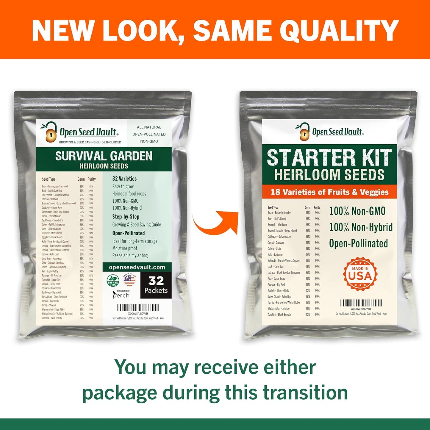 15,000 Heirloom Seeds Non-Gmo for Planting Vegetables & Fruits (18 Variety Pack) - Gardening Starter Kit Seeds, Survival Gear Food, Gardening Gifts, Emergency Supplies